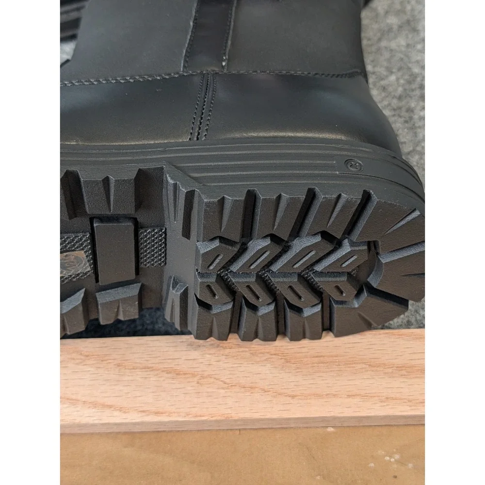 Thermolite Arctic Waterproof Boots Men's 12M Black Rubber Soles Zip up Lined